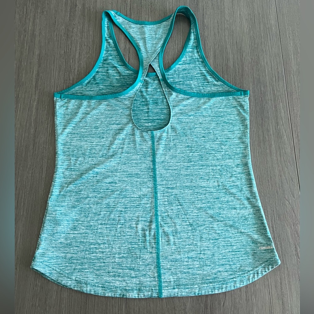 Adidas Teal Racerback Workout Tank - Picture 2 of 4